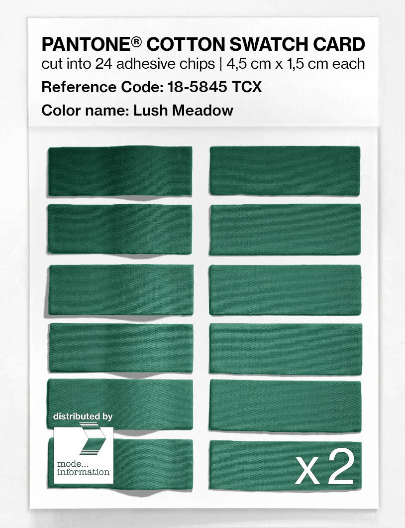 Product image 6 of the product “PANTONE® COTTON SWATCH CARD 18-5845 TCX Lush Meadow ”