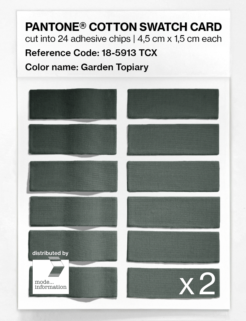 Product image 6 of the product “PANTONE® COTTON SWATCH CARD 18-5913 TCX Garden Topiary ”