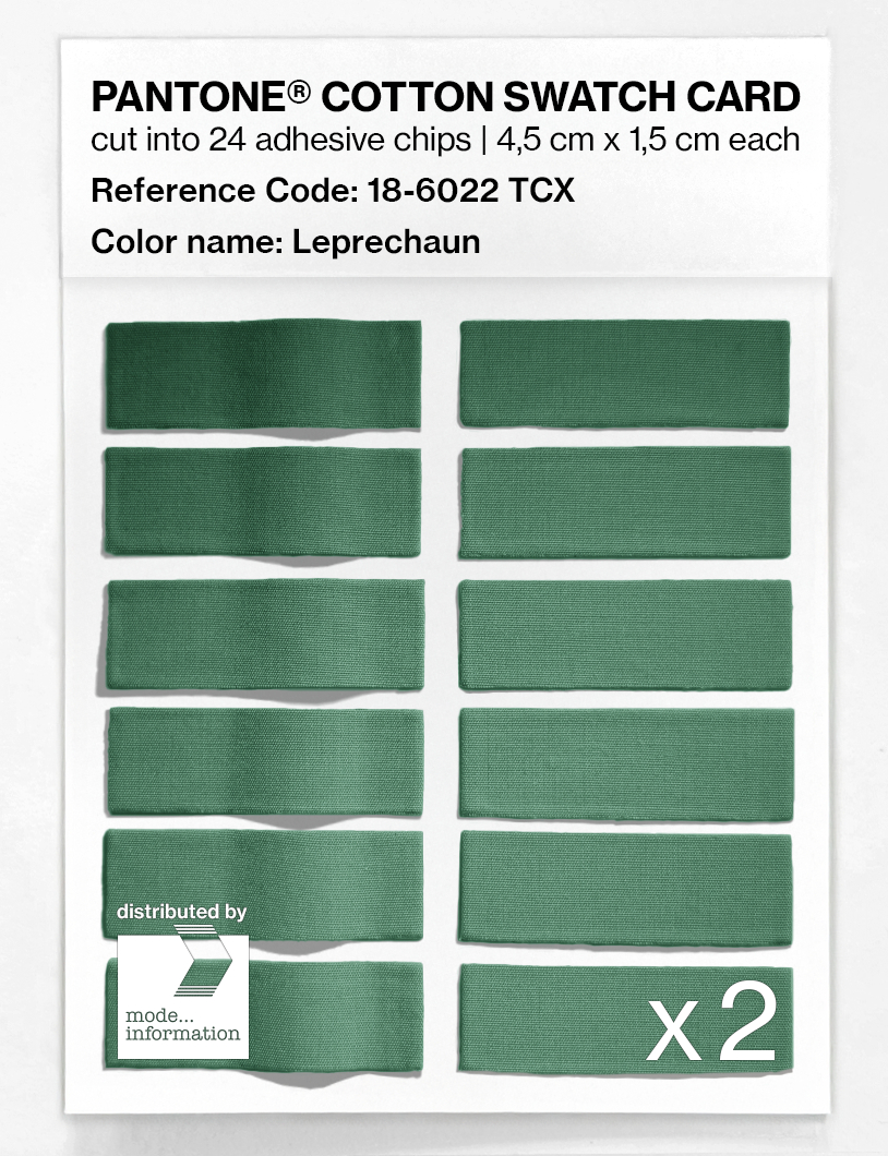 Product image 6 of the product “PANTONE® COTTON SWATCH CARD 18-6022 TCX Leprechaun ”