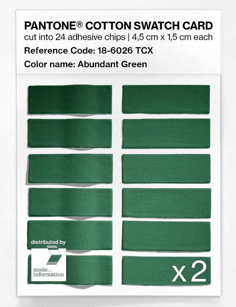 Product image 6 of the product “PANTONE® COTTON SWATCH CARD 18-6026 TCX Abundant Green ”