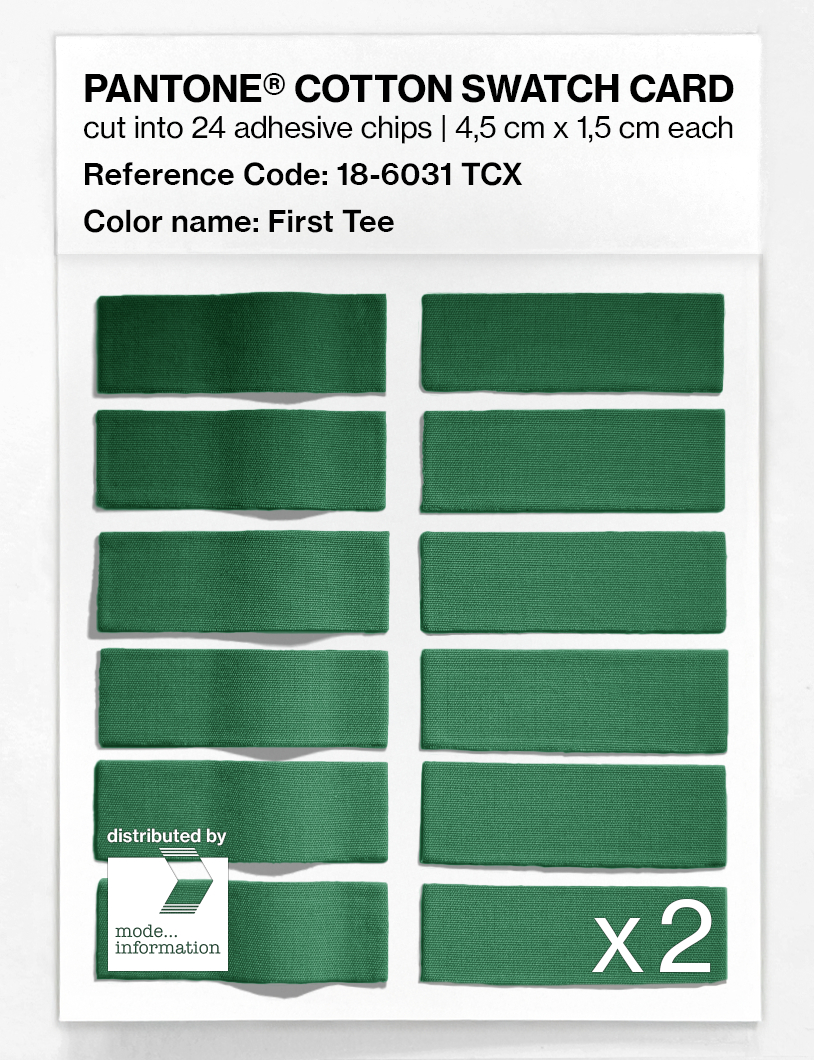 Product image 6 of the product “PANTONE® COTTON SWATCH CARD 18-6031 TCX First Tee ”