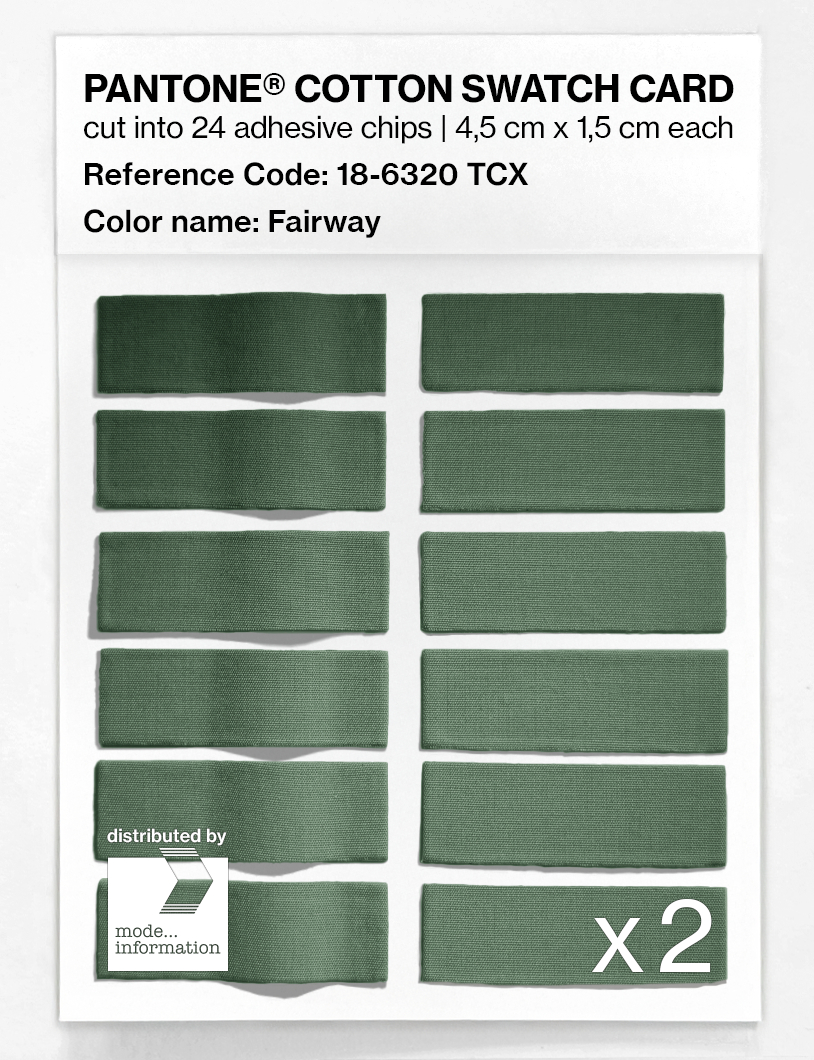 Product image 6 of the product “PANTONE® COTTON SWATCH CARD 18-6320 TCX Fairway ”