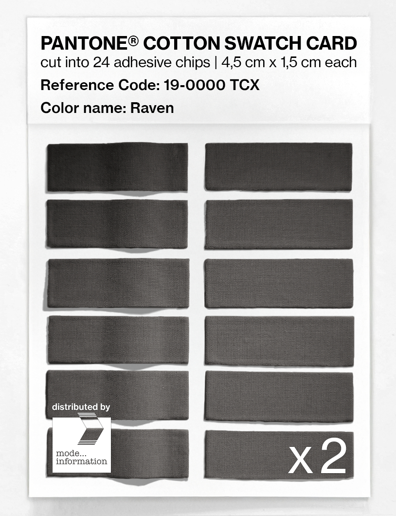 Product image 6 of the product “PANTONE® COTTON SWATCH CARD 19-0000 TCX Raven ”