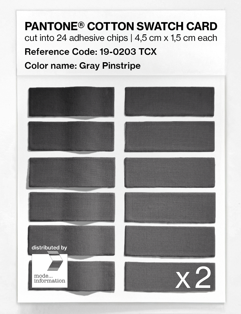 Artikelbild 6 des Artikels “PANTONE® COTTON SWATCH CARD 19-0203 TCX Gray Pinstripe “
