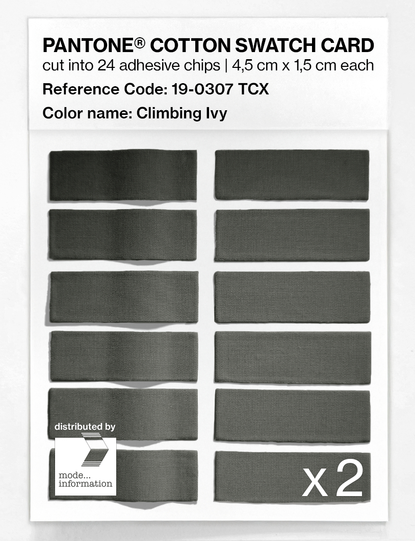 Product image 6 of the product “PANTONE® COTTON SWATCH CARD 19-0307 TCX Climbing Ivy ”