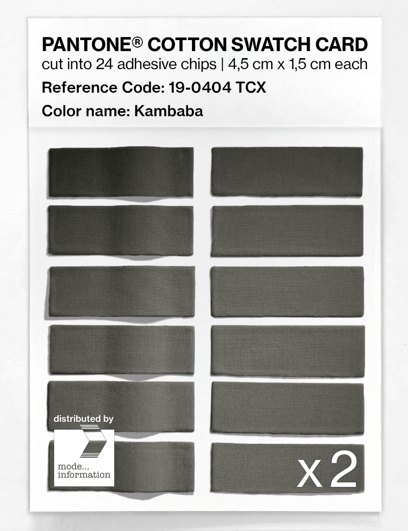 Product image 6 of the product “PANTONE® COTTON SWATCH CARD 19-0404 TCX Kambaba ”