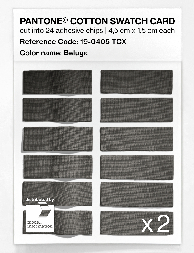 Product image 6 of the product “PANTONE® COTTON SWATCH CARD 19-0405 TCX Beluga ”