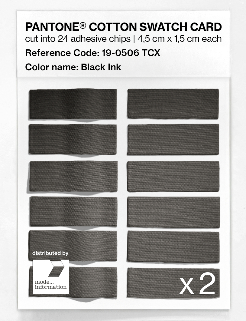 Product image 6 of the product “PANTONE® COTTON SWATCH CARD 19-0506 TCX Black Ink ”