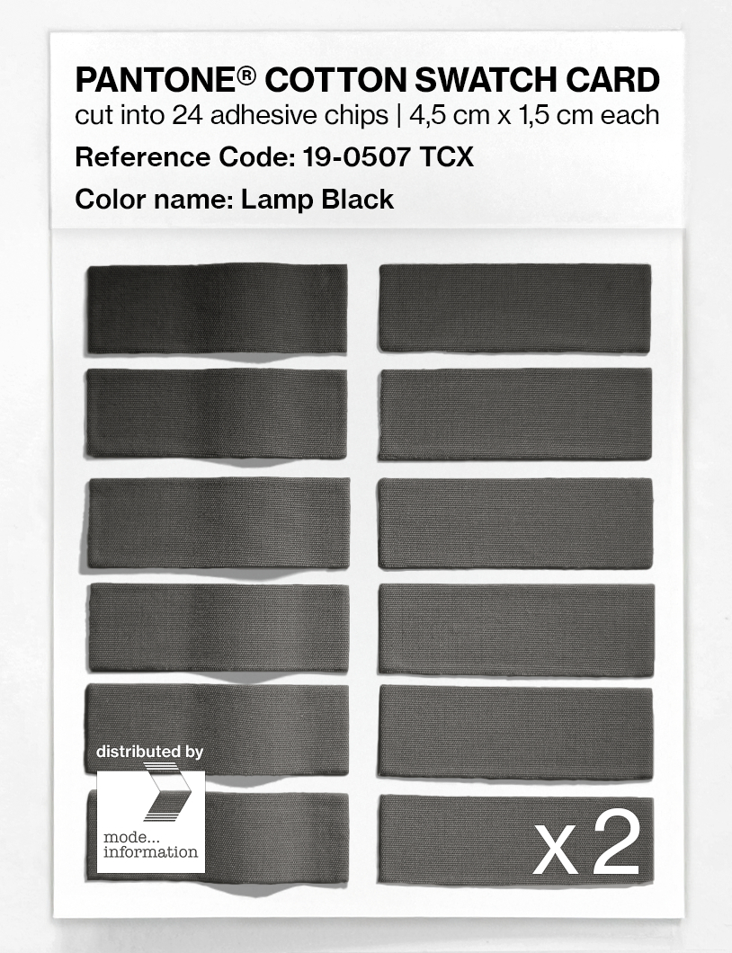 Product image 6 of the product “PANTONE® COTTON SWATCH CARD 19-0507 TCX Lamp Black ”