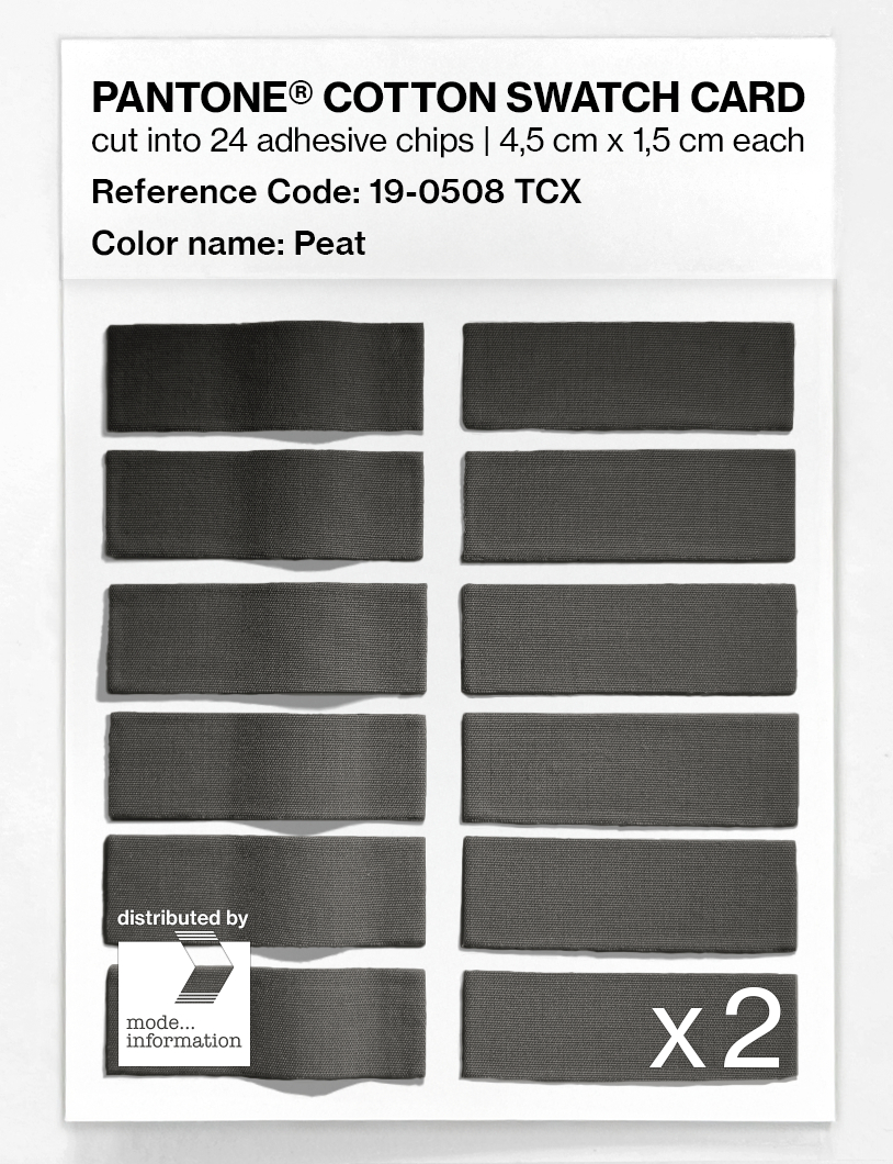 Product image 6 of the product “PANTONE® COTTON SWATCH CARD 19-0508 TCX Peat ”