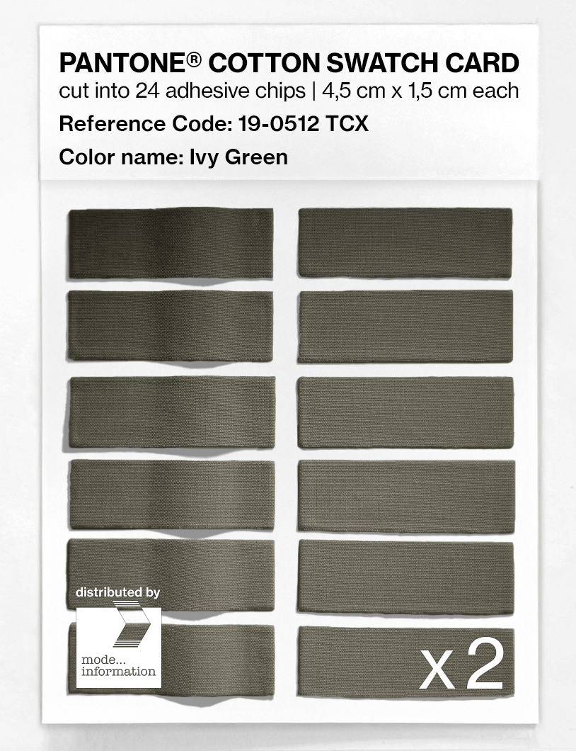 Product image 6 of the product “PANTONE® COTTON SWATCH CARD 19-0512 TCX Ivy Green ”