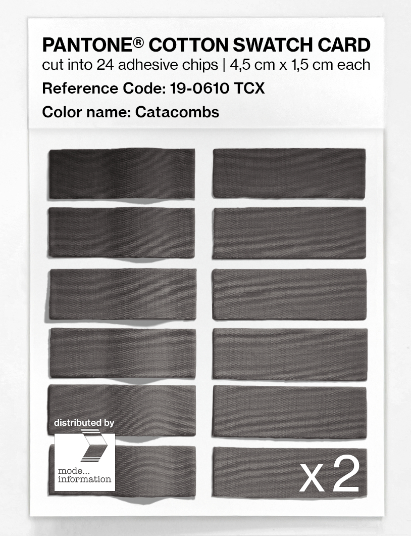 Product image 6 of the product “PANTONE® COTTON SWATCH CARD 19-0610 TCX Catacombs ”