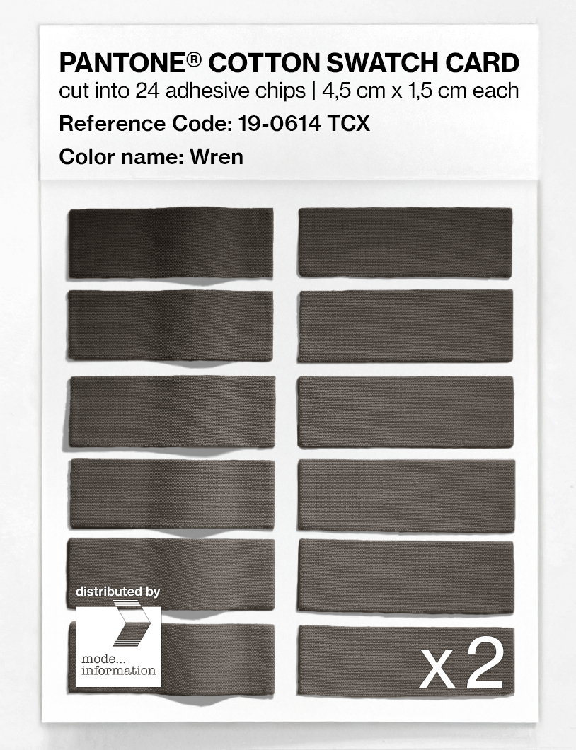 Product image 6 of the product “PANTONE® COTTON SWATCH CARD 19-0614 TCX Wren ”