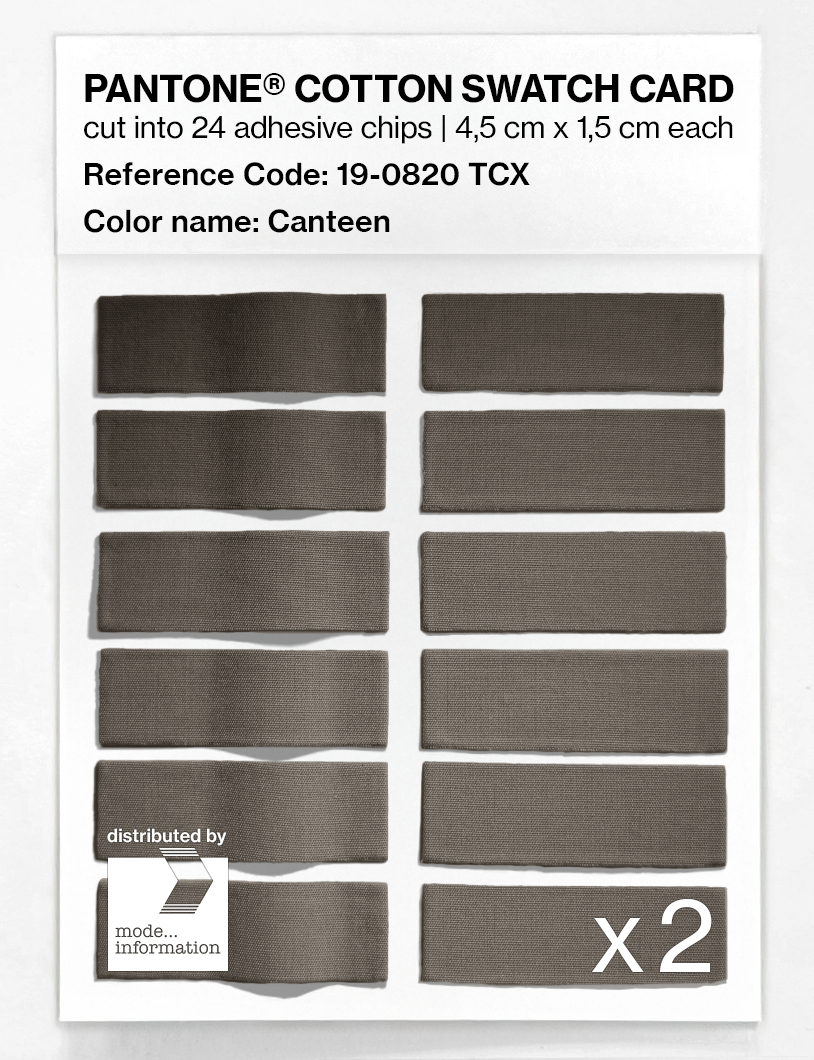Product image 6 of the product “PANTONE® COTTON SWATCH CARD 19-0820 TCX Canteen ”