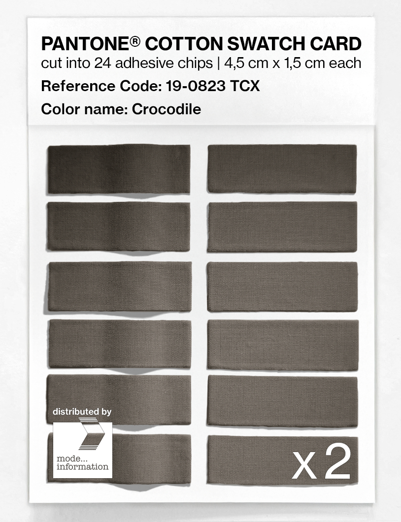 Product image 6 of the product “PANTONE® COTTON SWATCH CARD 19-0823 TCX Crocodile ”