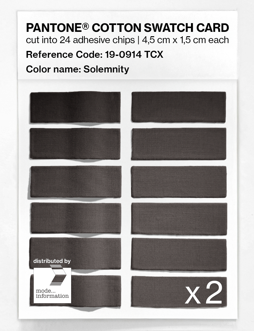 Product image 6 of the product “PANTONE® COTTON SWATCH CARD 19-0914 TCX Solemnity ”