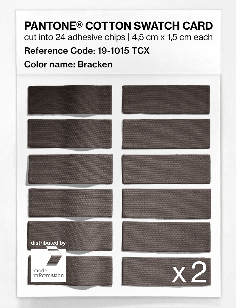 Product image 6 of the product “PANTONE® COTTON SWATCH CARD 19-1015 TCX Bracken ”
