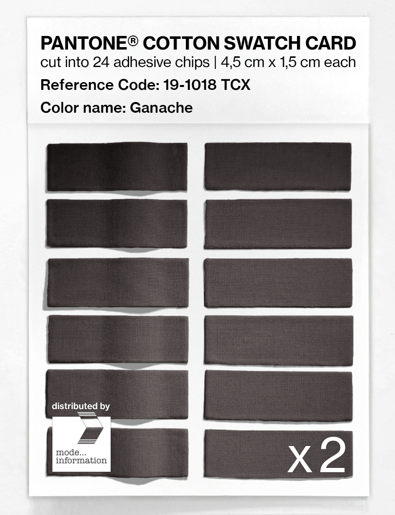 Product image 6 of the product “PANTONE® COTTON SWATCH CARD 19-1018 TCX Ganache ”