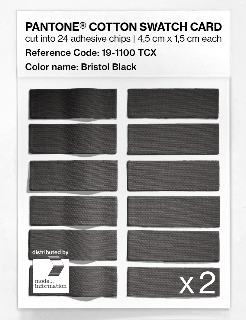 Product image 6 of the product “PANTONE® COTTON SWATCH CARD 19-1100 TCX Bristol Black ”