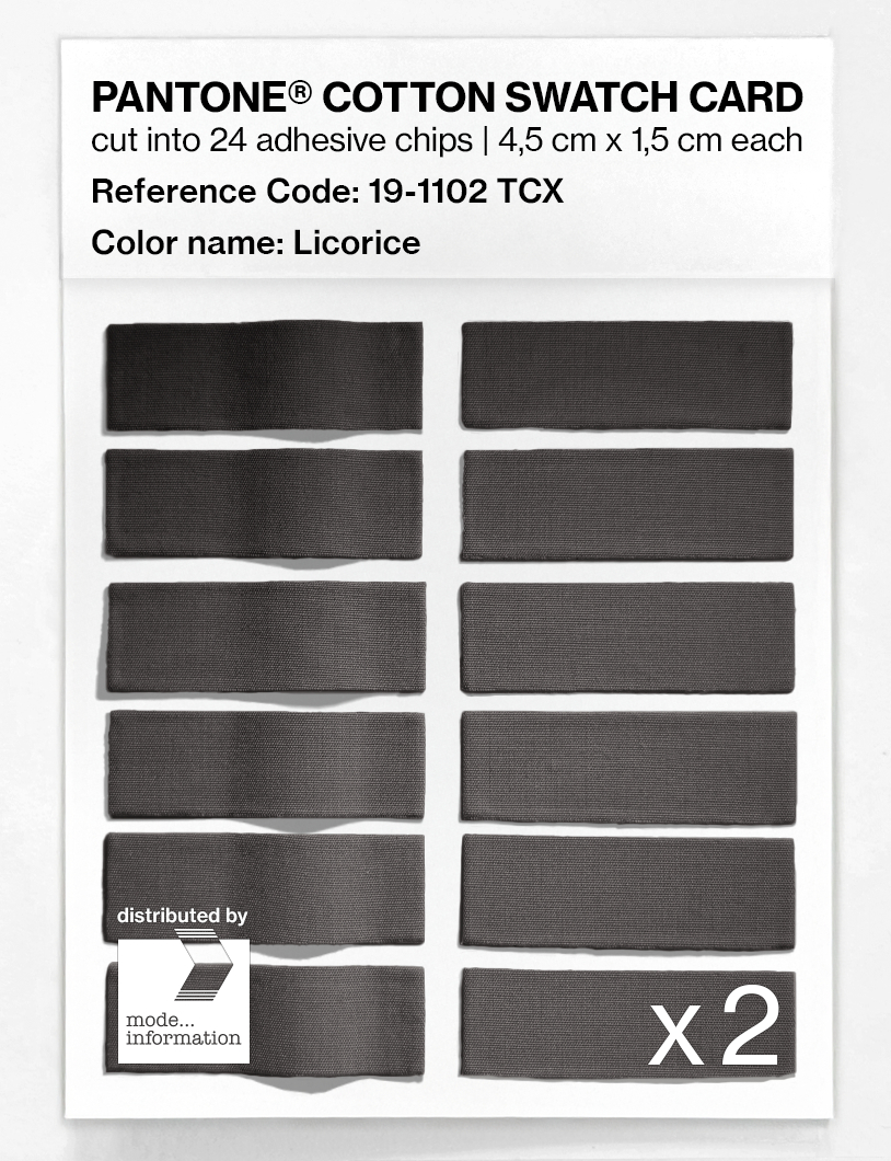 Product image 6 of the product “PANTONE® COTTON SWATCH CARD 19-1102 TCX Licorice ”