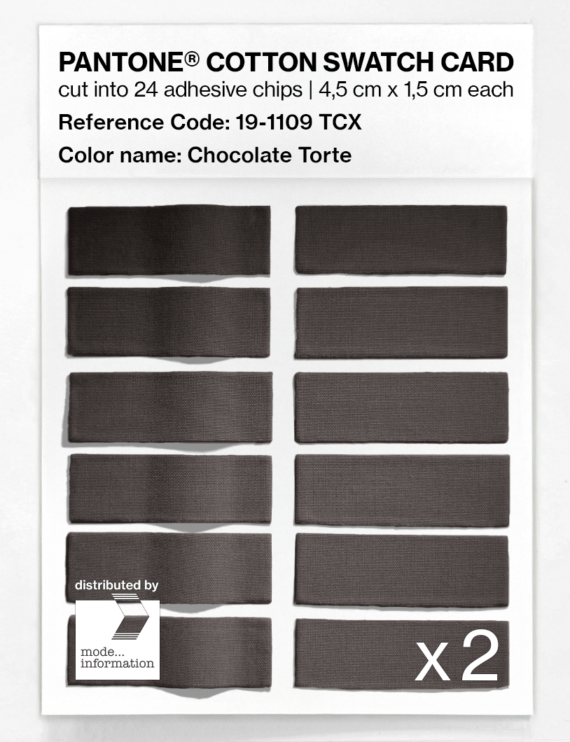 Artikelbild 6 des Artikels “PANTONE® COTTON SWATCH CARD 19-1109 TCX Chocolate Torte “