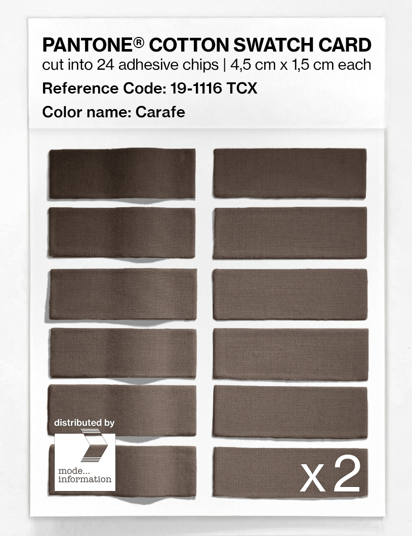 Product image 6 of the product “PANTONE® COTTON SWATCH CARD 19-1116 TCX Carafe ”
