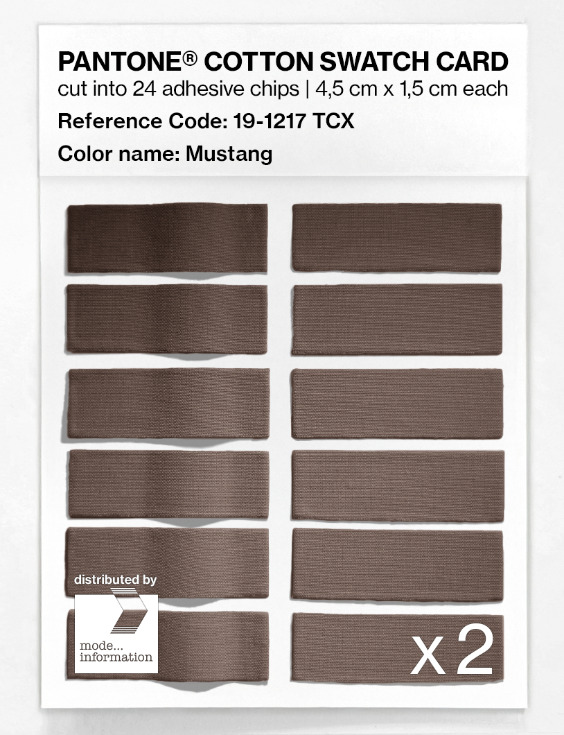 Product image 6 of the product “PANTONE® COTTON SWATCH CARD 19-1217 TCX Mustang ”