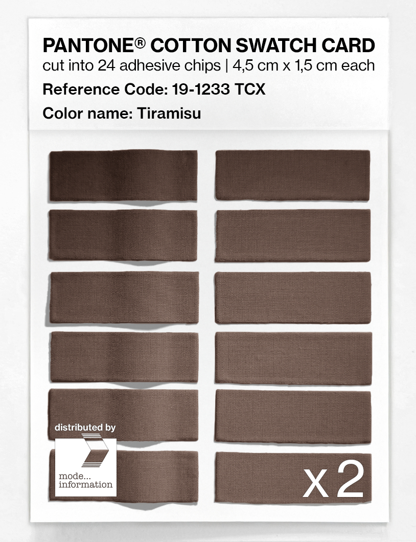 Product image 6 of the product “PANTONE® COTTON SWATCH CARD 19-1233 TCX Tiramisu ”