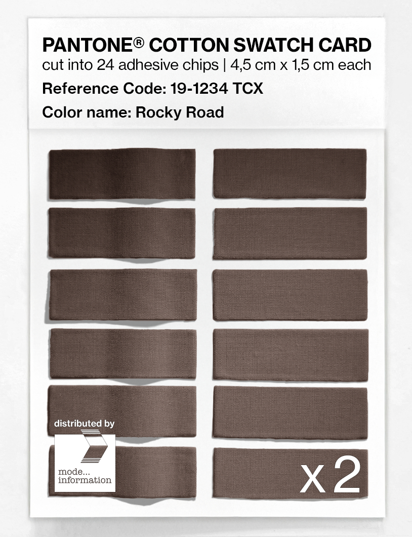 Product image 6 of the product “PANTONE® COTTON SWATCH CARD 19-1234 TCX Rocky Road ”