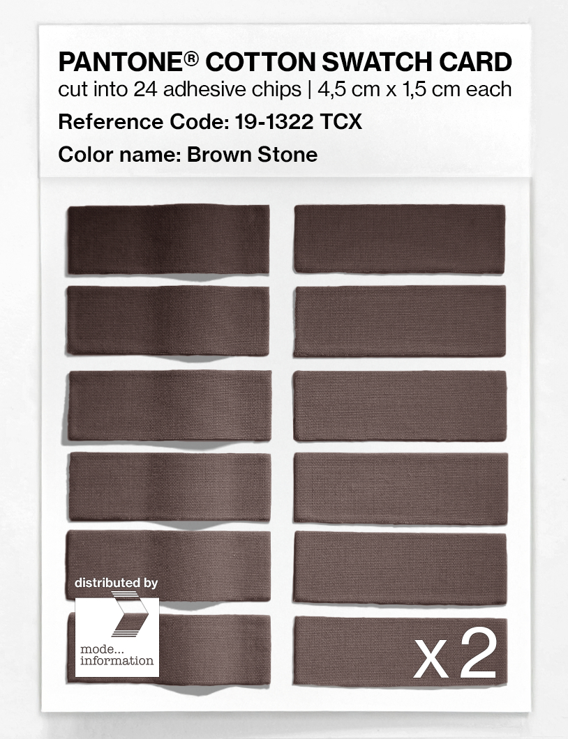 Product image 6 of the product “PANTONE® COTTON SWATCH CARD 19-1322 TCX Brown Stone ”