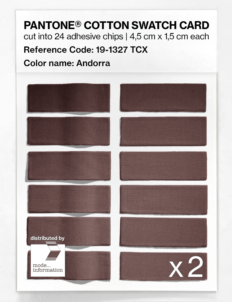 Product image 6 of the product “PANTONE® COTTON SWATCH CARD 19-1327 TCX Andorra ”