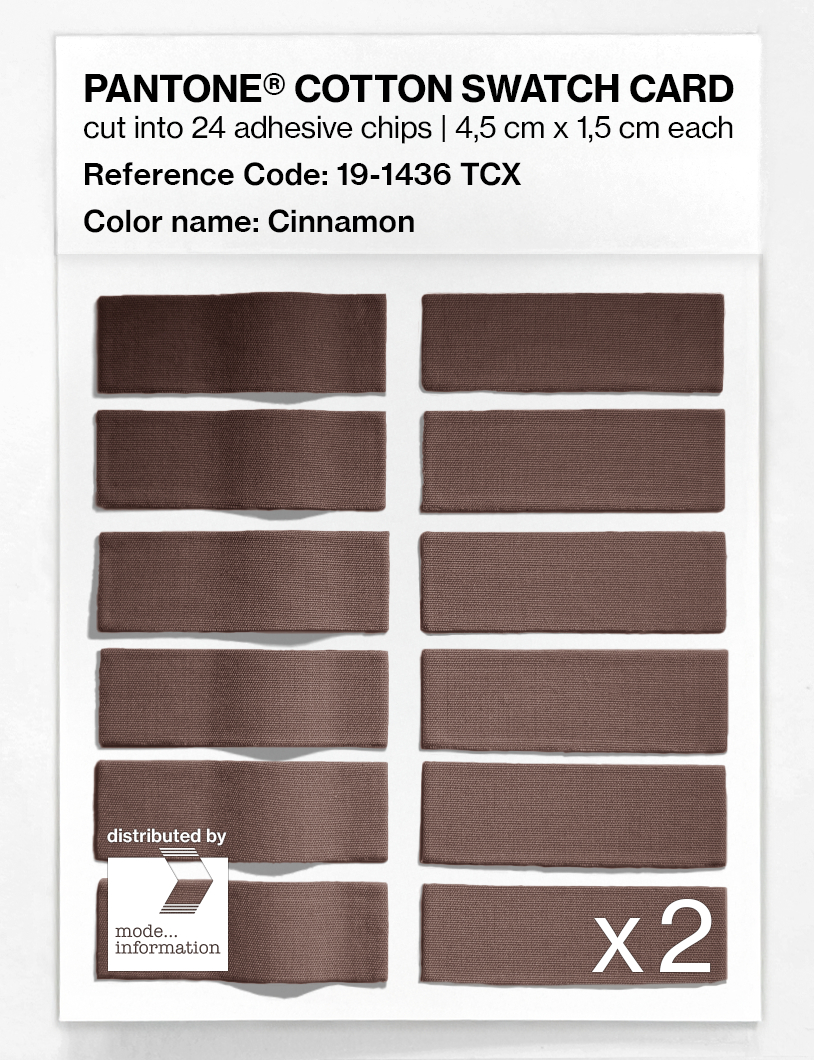 Product image 6 of the product “PANTONE® COTTON SWATCH CARD 19-1436 TCX Cinnamon ”