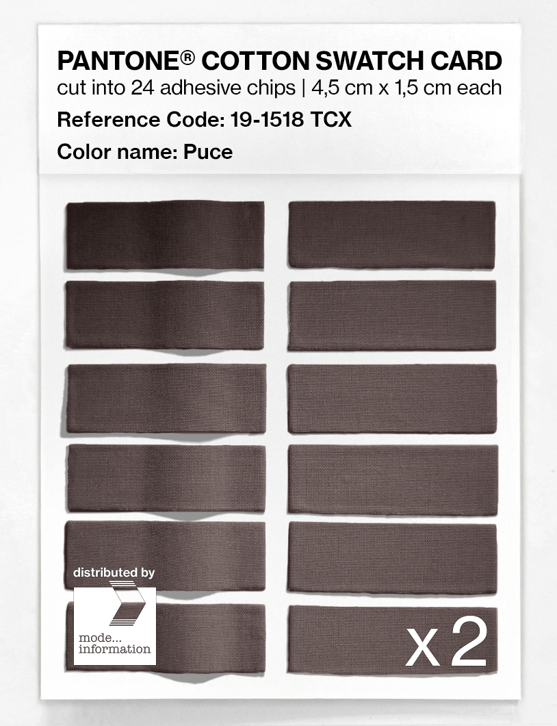 Product image 6 of the product “PANTONE® COTTON SWATCH CARD 19-1518 TCX Puce ”
