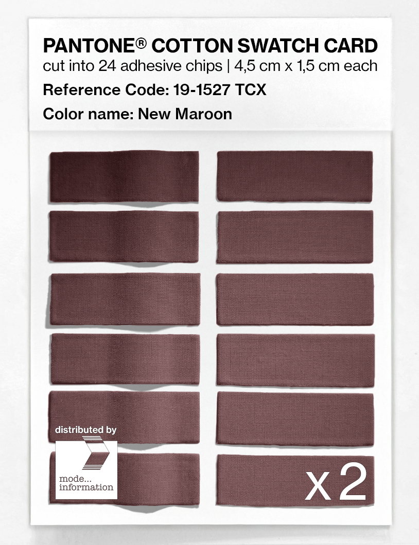 Product image 6 of the product “PANTONE® COTTON SWATCH CARD 19-1527 TCX New Maroon ”