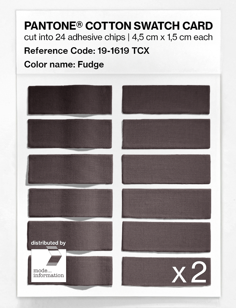 Product image 6 of the product “PANTONE® COTTON SWATCH CARD 19-1619 TCX Fudge ”