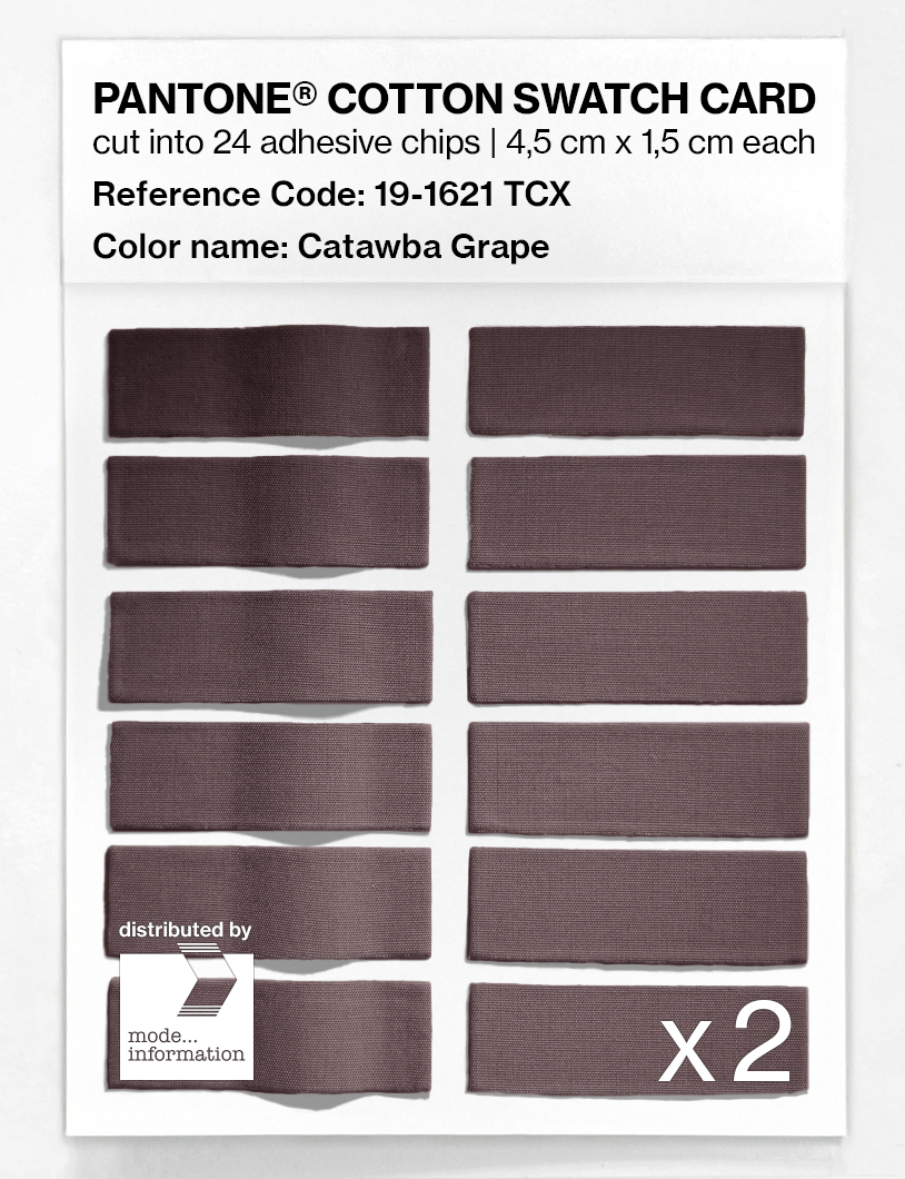 Product image 6 of the product “PANTONE® COTTON SWATCH CARD 19-1621 TCX Catawba Grape ”