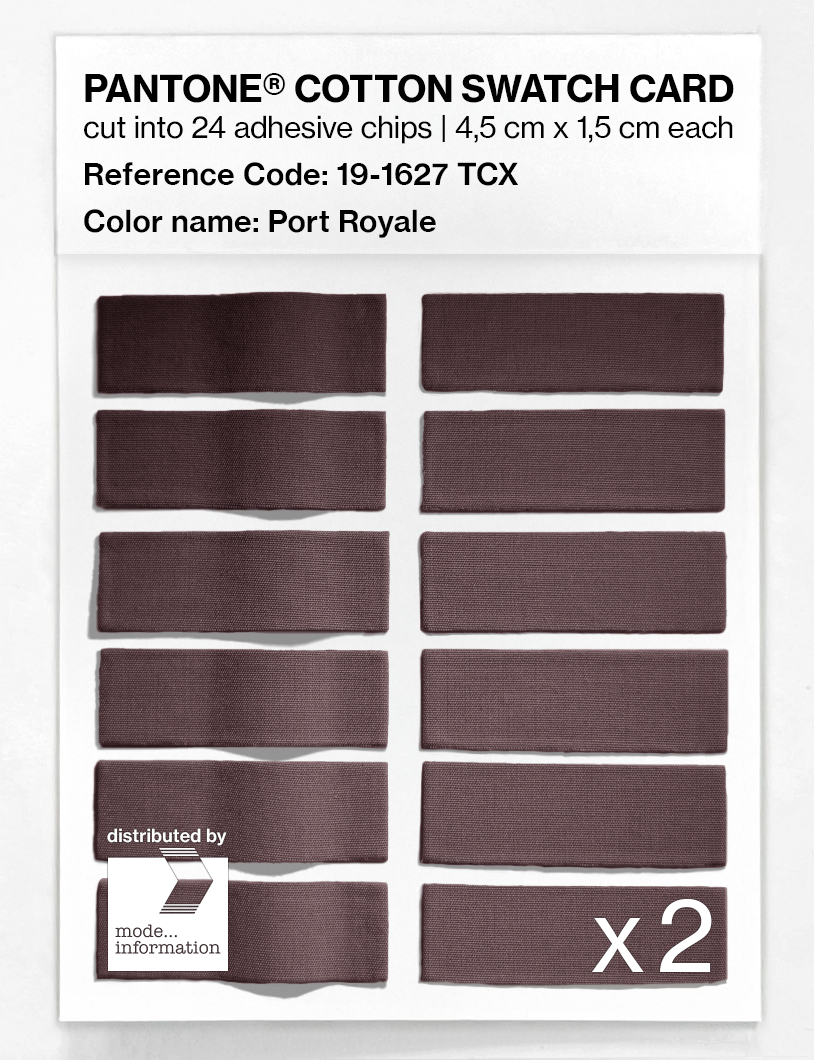 Product image 6 of the product “PANTONE® COTTON SWATCH CARD 19-1627 TCX Port Royale ”