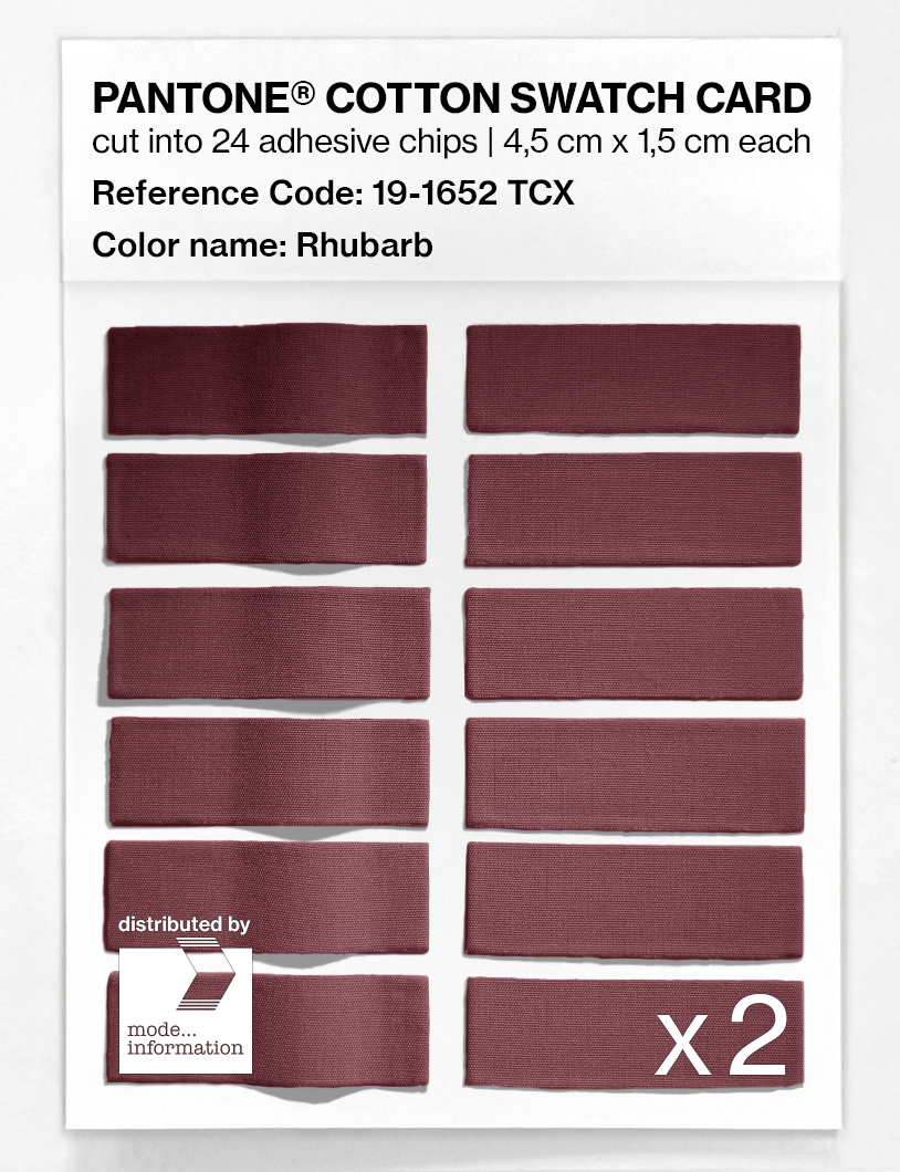 Product image 6 of the product “PANTONE® COTTON SWATCH CARD 19-1652 TCX Rhubarb ”