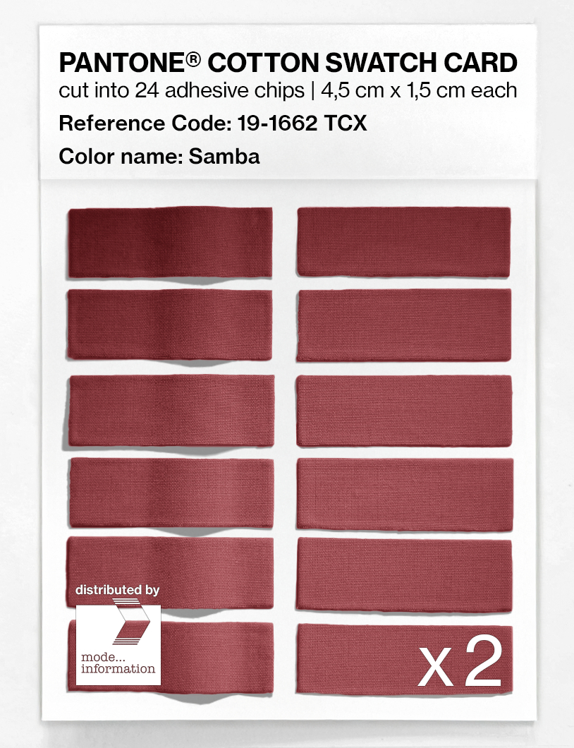 Product image 6 of the product “PANTONE® COTTON SWATCH CARD 19-1662 TCX Samba ”