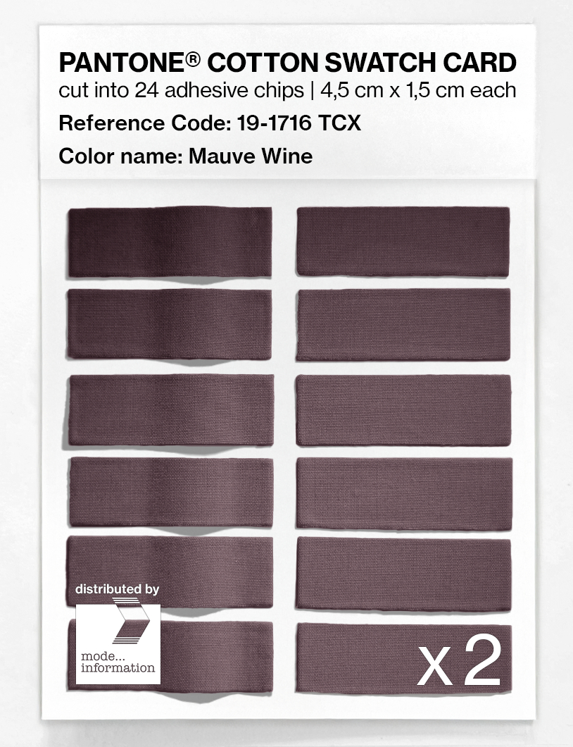 Product image 6 of the product “PANTONE® COTTON SWATCH CARD 19-1716 TCX Mauve Wine ”