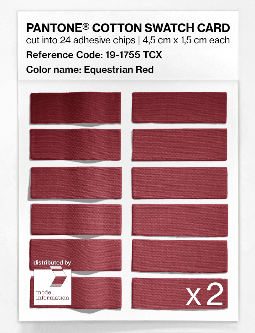 Artikelbild 6 des Artikels “PANTONE® COTTON SWATCH CARD 19-1755 TCX Equestrian Red “