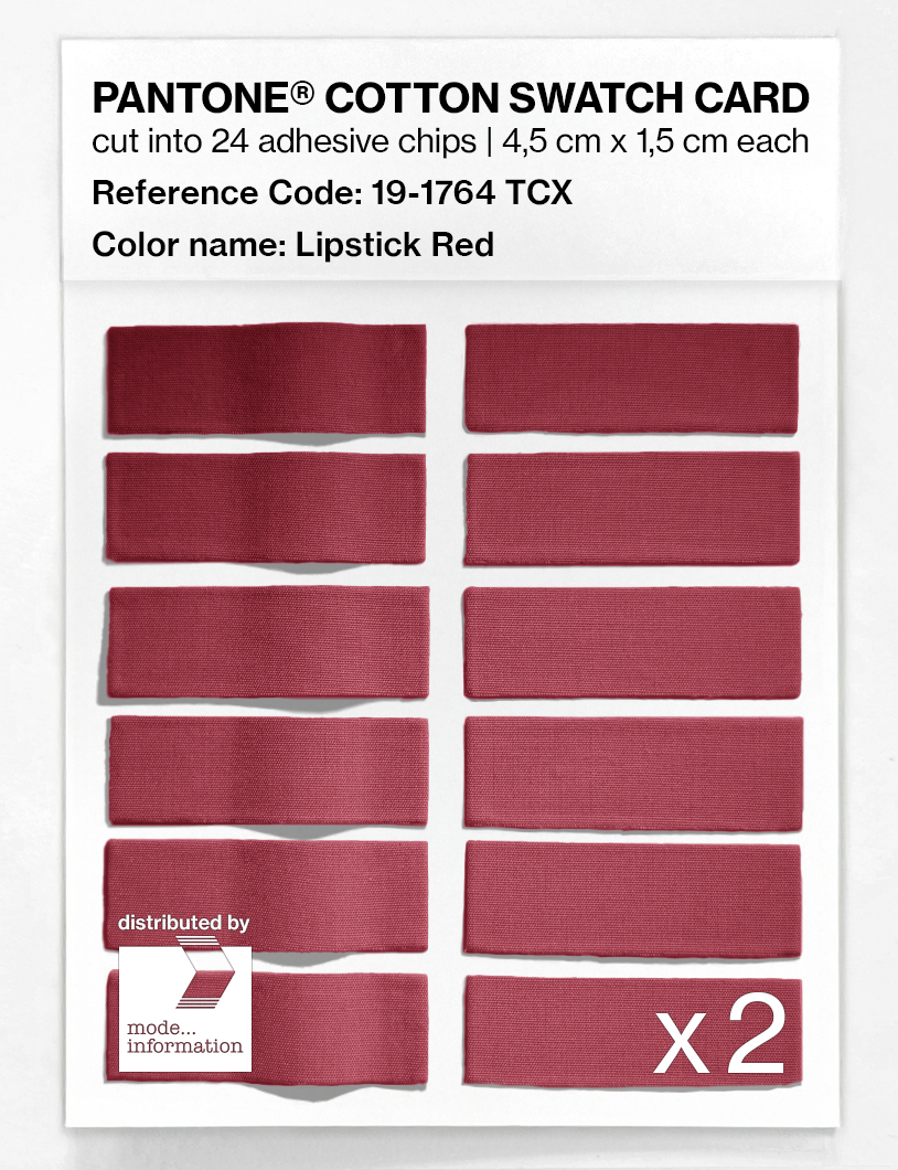 Artikelbild 6 des Artikels “PANTONE® COTTON SWATCH CARD 19-1764 TCX Lipstick Red “
