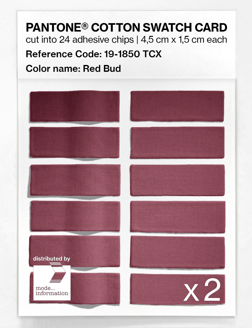 Product image 6 of the product “PANTONE® COTTON SWATCH CARD 19-1850 TCX Red Bud ”