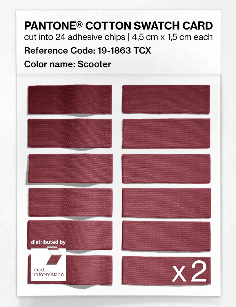 Product image 6 of the product “PANTONE® COTTON SWATCH CARD 19-1863 TCX Scooter ”