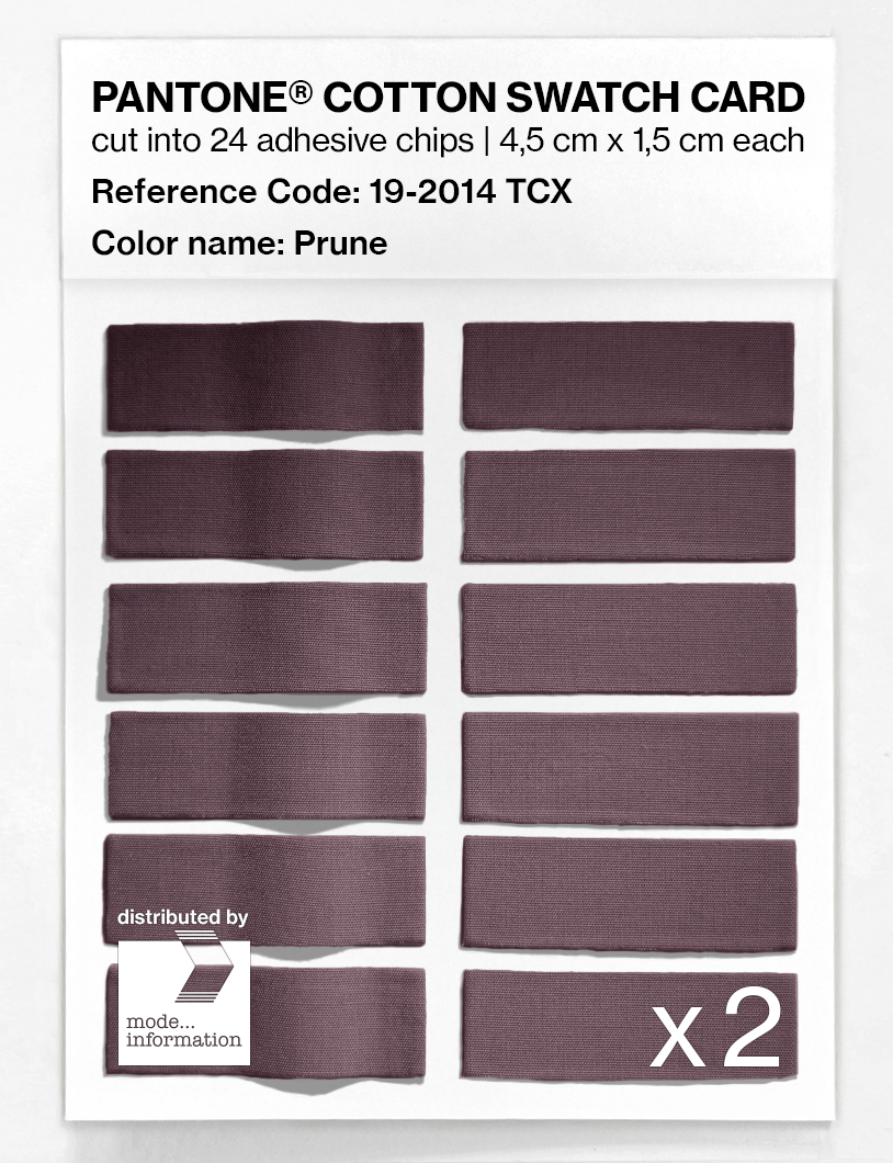 Product image 6 of the product “PANTONE® COTTON SWATCH CARD 19-2014 TCX Prune ”