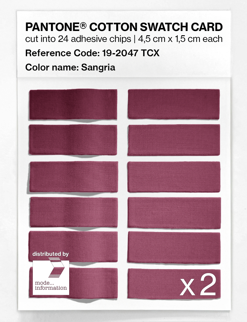 Product image 6 of the product “PANTONE® COTTON SWATCH CARD 19-2047 TCX Sangria ”