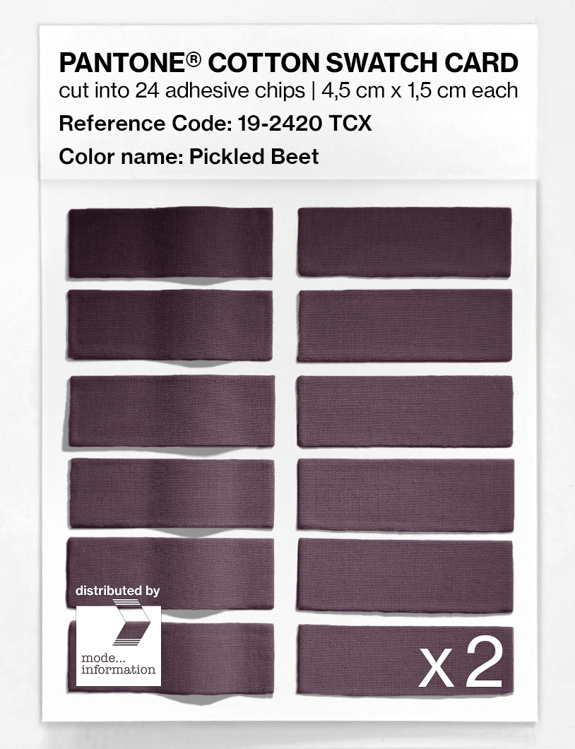 Product image 6 of the product “PANTONE® COTTON SWATCH CARD 19-2420 TCX Pickled Beet ”
