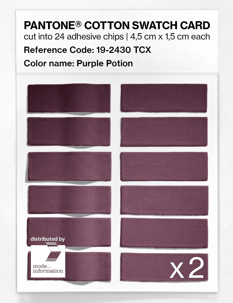Product image 6 of the product “PANTONE® COTTON SWATCH CARD 19-2430 TCX Purple Potion ”