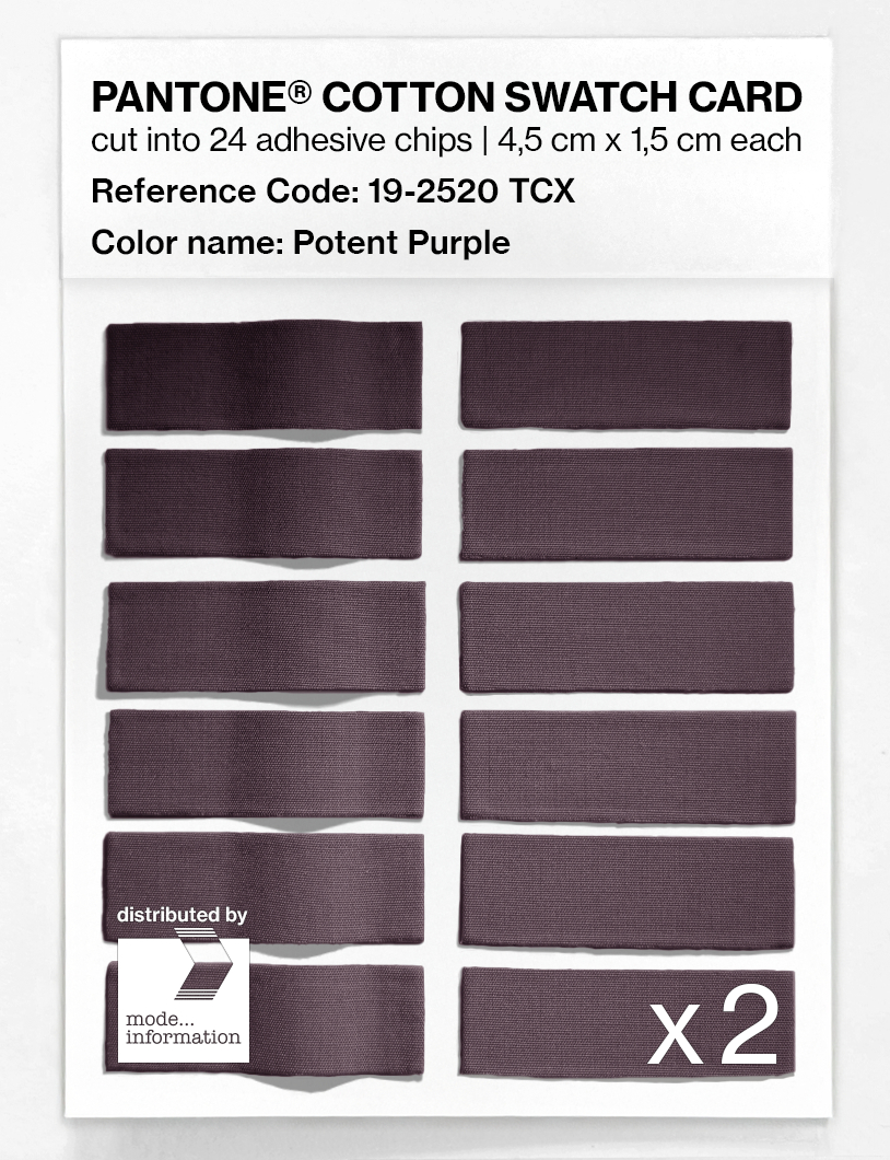 Product image 6 of the product “PANTONE® COTTON SWATCH CARD 19-2520 TCX Potent Purple ”