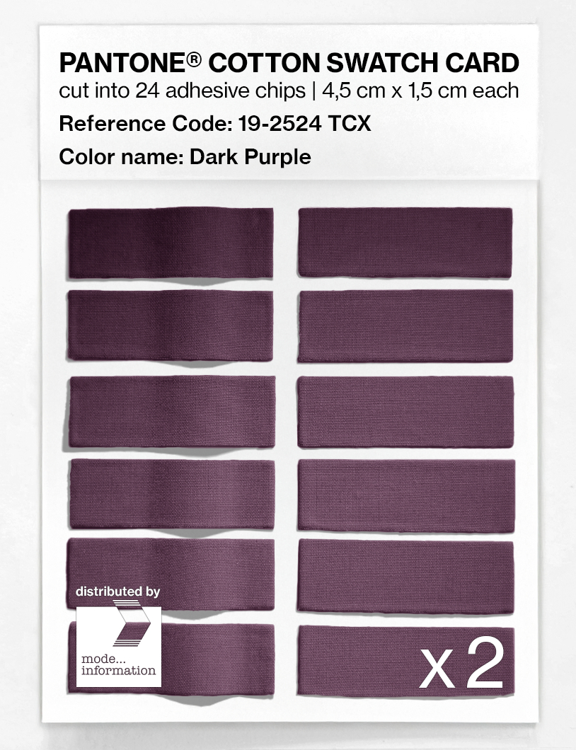 Product image 6 of the product “PANTONE® COTTON SWATCH CARD 19-2524 TCX Dark Purple ”